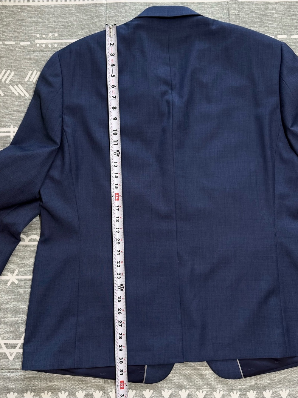 Michael Kors Kaplan Navy Blue Classic Two-Button Blazer - Picture 11 of 12